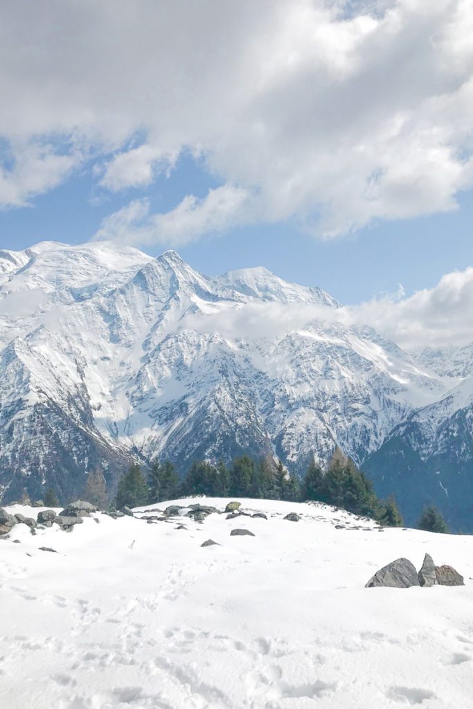 view of mont blanc massif