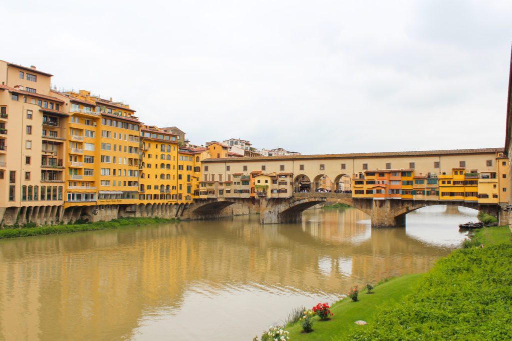 view of ponte vecchio and arno river